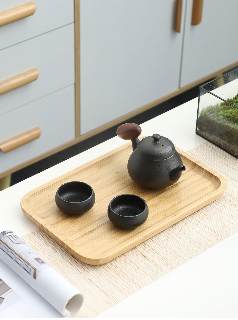 日式全竹托盘家用干泡盘圆形披萨烧烤餐盘木质糕点盘正方形水杯盘详情10