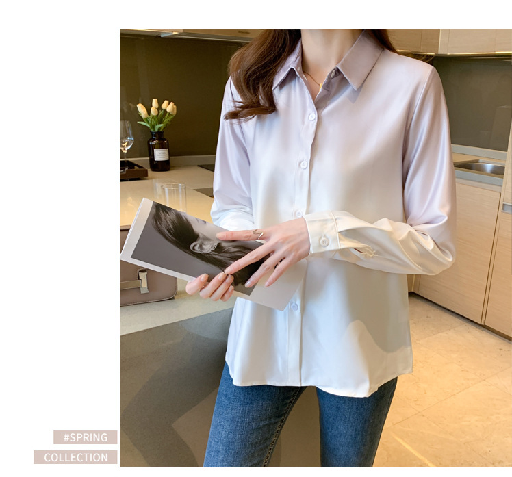 2024秋新款设计感渐变衬衣个性长袖气质百搭宽松显瘦时尚女式衬衫详情9