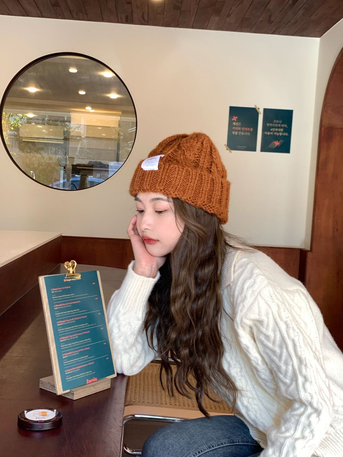 韩版ins 花毛线帽子女纯色秋冬季保暖糖果色日系针织帽网红潮品详情8