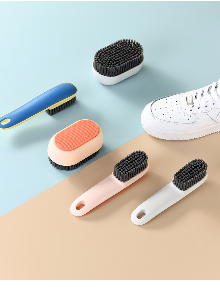 New long-handled shoe brush, soft-bristled brush, color-blocking laundry brush, non-damaging shoe cleaning brush, household cleaning brush, shoe cleaning brush set wholesale pic 14