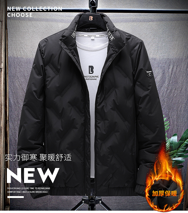 冬季新品男士羽绒服90白鸭绒保暖御寒时尚羽绒外套中青年羽绒服男 pic 1