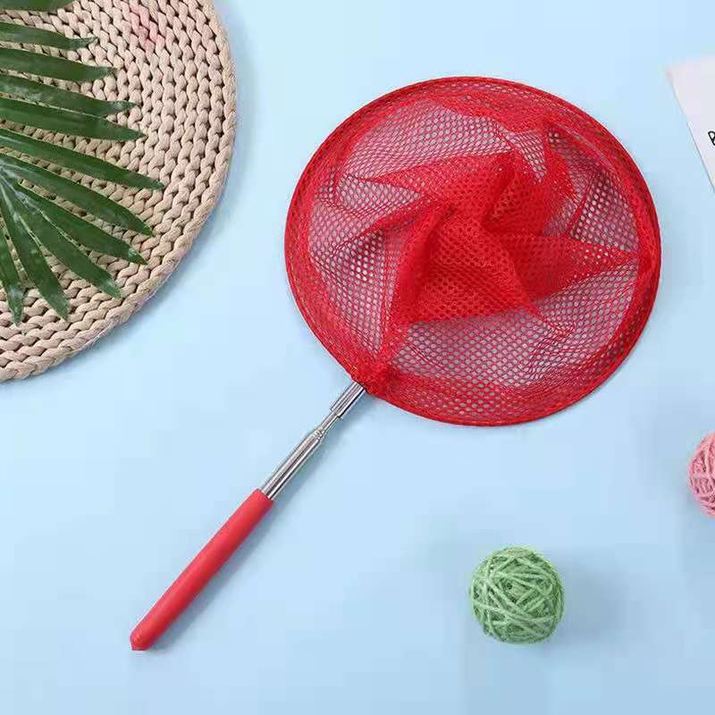 不锈钢伸缩捞渔网 儿童捕虫网蝴蝶网捞鱼网兜 伸缩网户外戏水玩具详情2