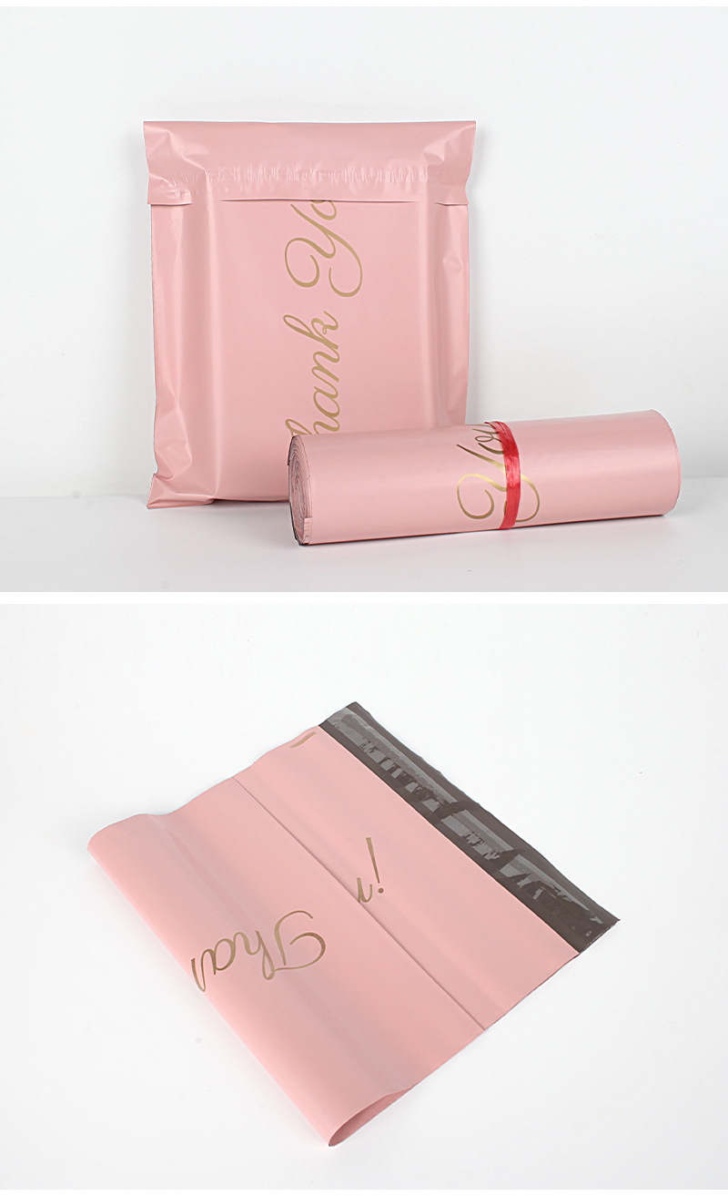 Wholesale of brand-new pink express delivery bags, blue thickened e-commerce clothing express delivery packaging bags, and white waterproof packing bags pic 14