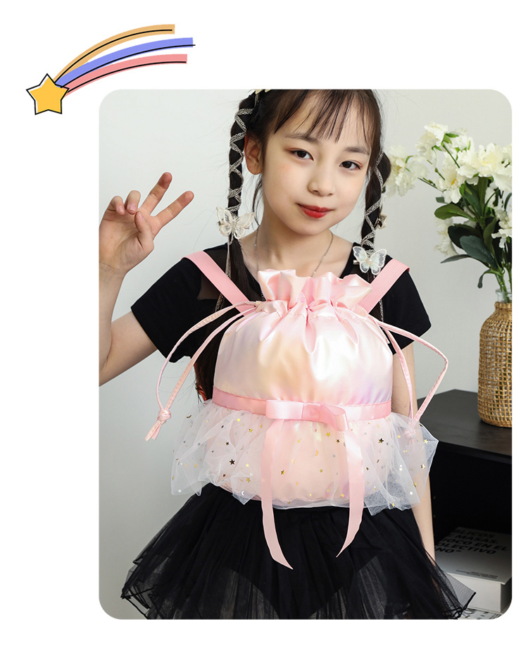 新款舞蹈包儿童双肩跳舞背包运动包休闲包女童可爱芭蕾舞书包印字详情23