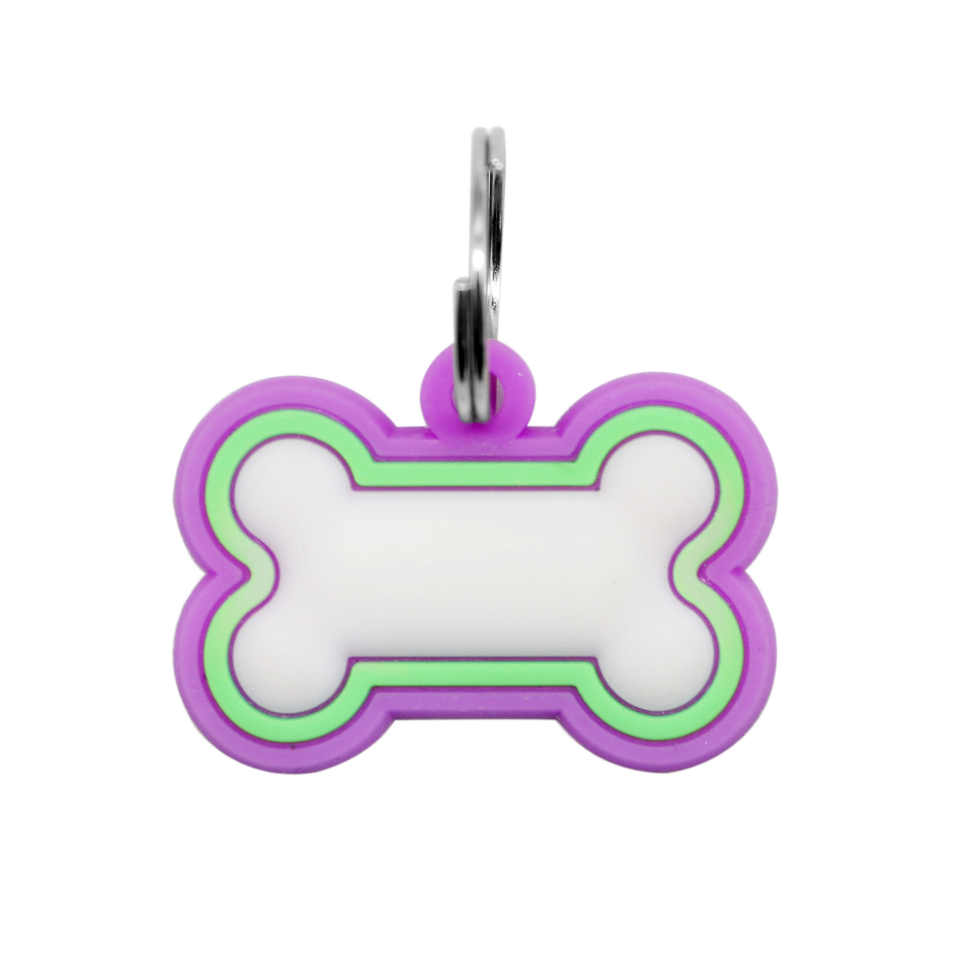 Bone shape pet id tag cat dog tag seis colores productos para mascotas dog tag colgante de silicona dog tag pic 5