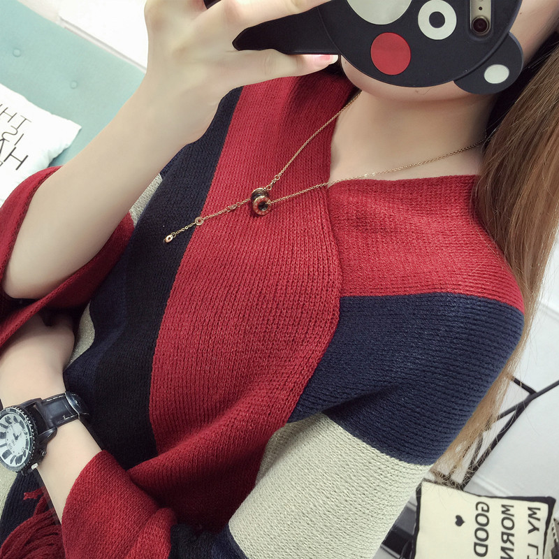 Loose tassel shawl spring and autumn new women sweater coat plus-size knitted cape pullover 蝙蝠衫 pic 14
