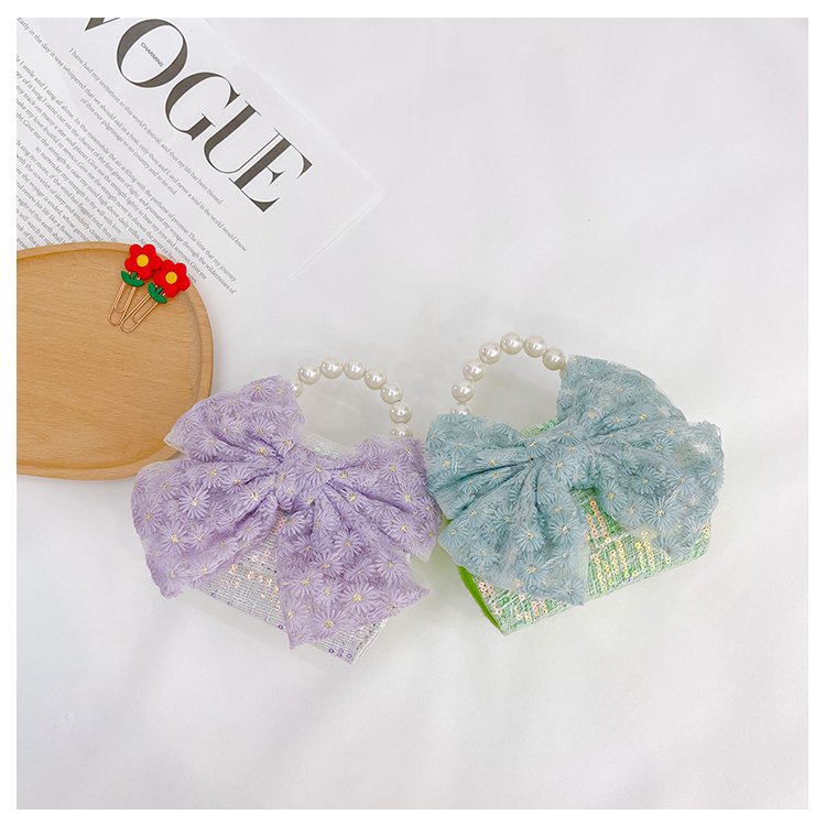 可爱女童斜挎包小香风时尚儿童手提斜背包包公主淑女珍珠包单肩包详情83