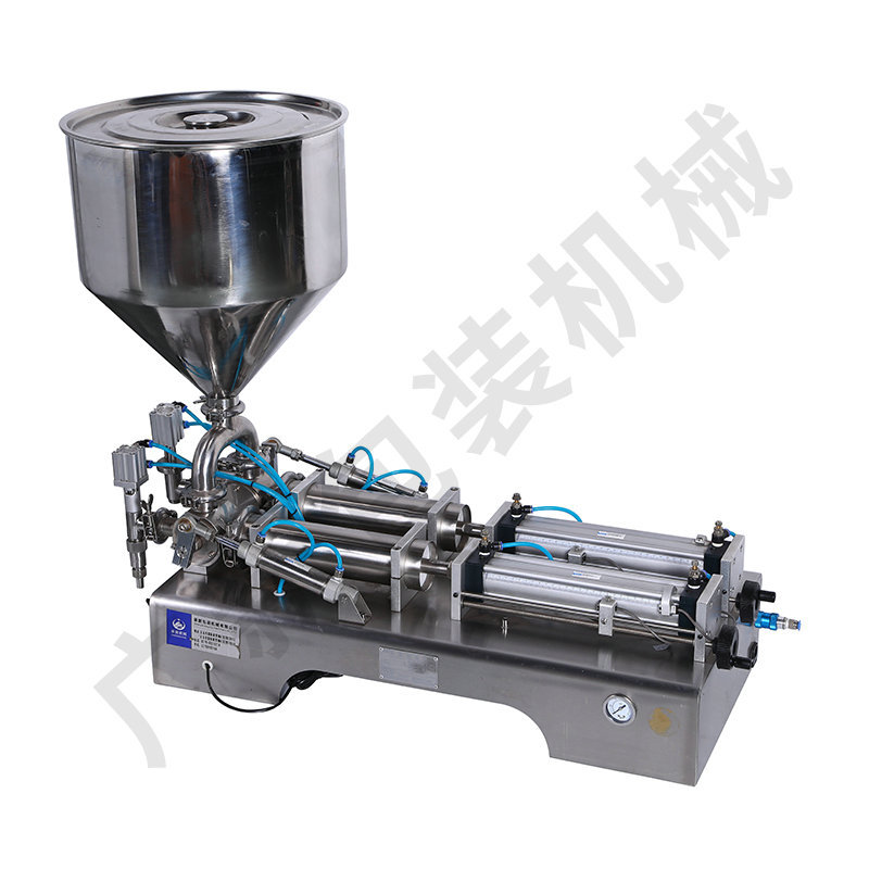 Customized horizontal double-head paste and liquid dual-purpose filling machine, semi-automatic paste and liquid dual-purpose canning machine pic 14