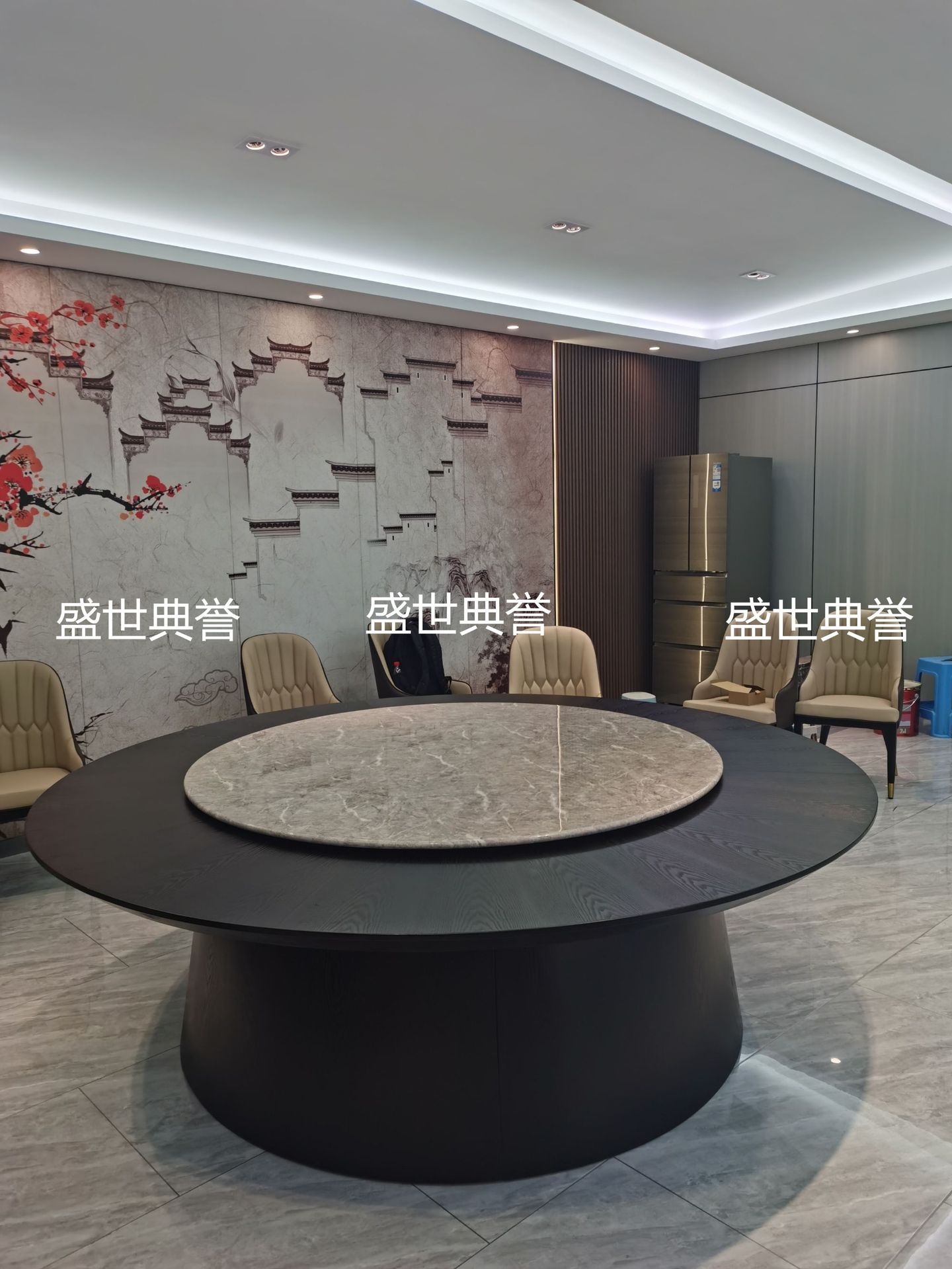 佛山专业生产酒店实木电动餐桌酒楼电动转盘餐桌海鲜餐厅轻奢餐桌详情9