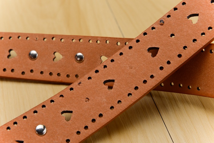 糖果色时尚装饰细腰带女韩版  皮带女款 水钻桃心腰带详情12