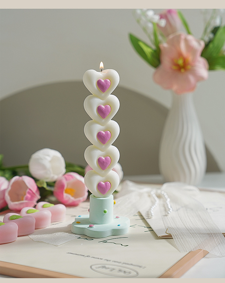 Candle and candlestick atmosphere decorative piece, creative home desktop decoration candlestick, cross-border gypsum scented candle base pic 20