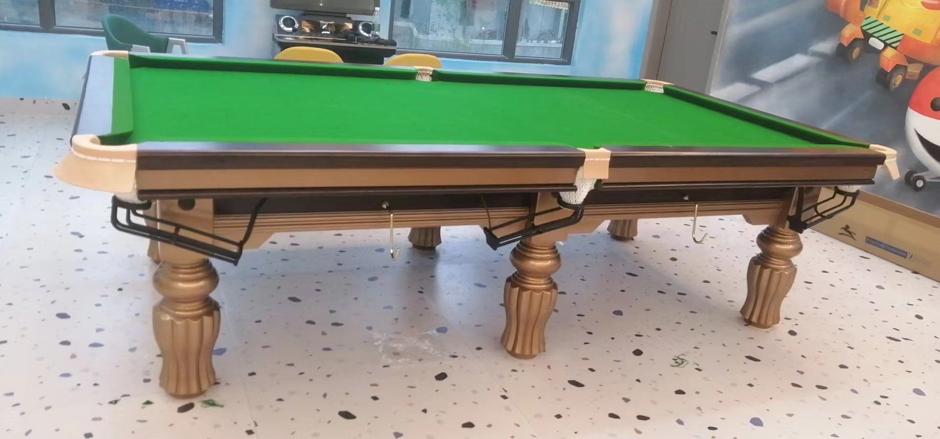 台球桌中式黑八成人标准型大理石台球桌房美式桌球台室内家用台球详情6