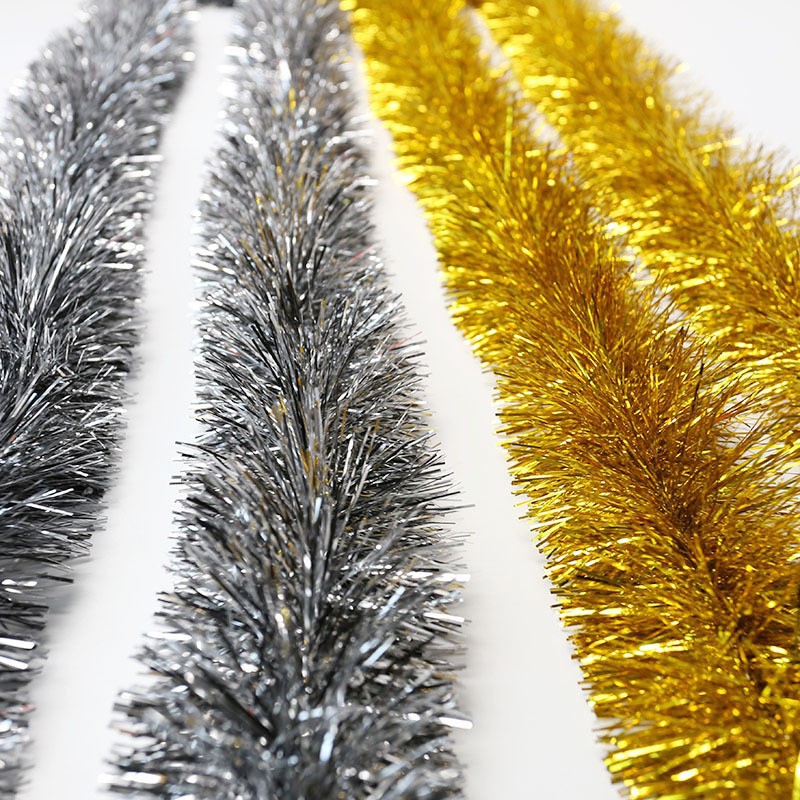 Graduation season Day party decoration, stage background setting, gold and silver fine silk wool strips, color strips 9 cm dense pic 2
