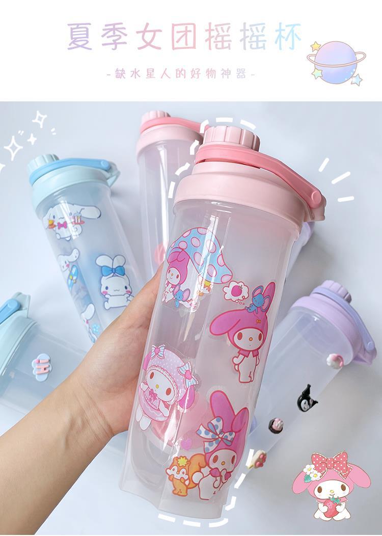 Yugui Dog transparent large-capacity plastic water cup, cute water bottle cup, portable summer student water bottle, casual cup pic 13