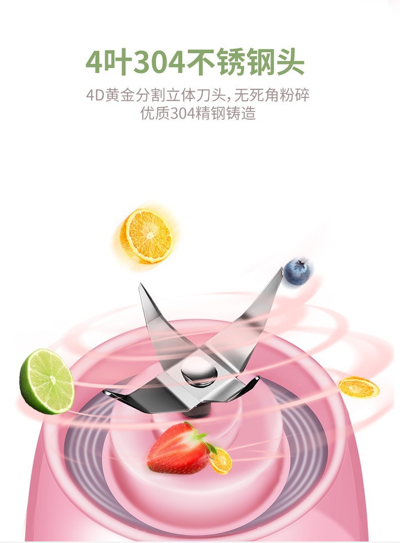 Small household juicer gifts available for order: juicer cup, fruit machine, portable USB rechargeable juicer cup, electric pic 4