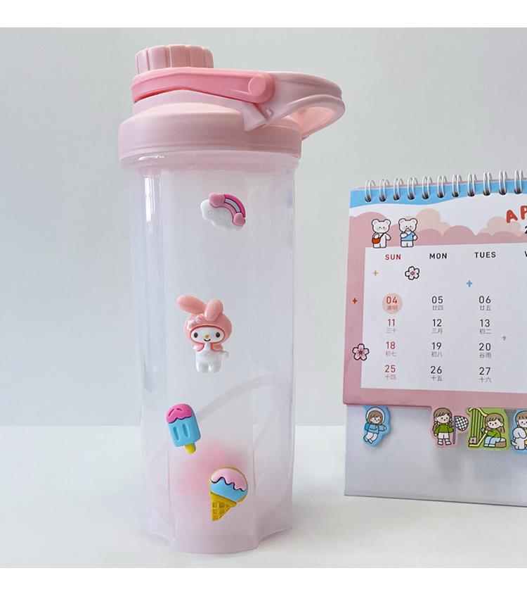 Yugui Dog transparent large-capacity plastic water cup, cute water bottle cup, portable summer student water bottle, casual cup pic 27