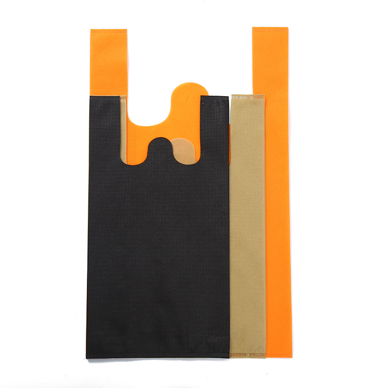 无纺布背心袋可印LOGO服装超市购物手提袋定制广告礼品无纺布袋详情6