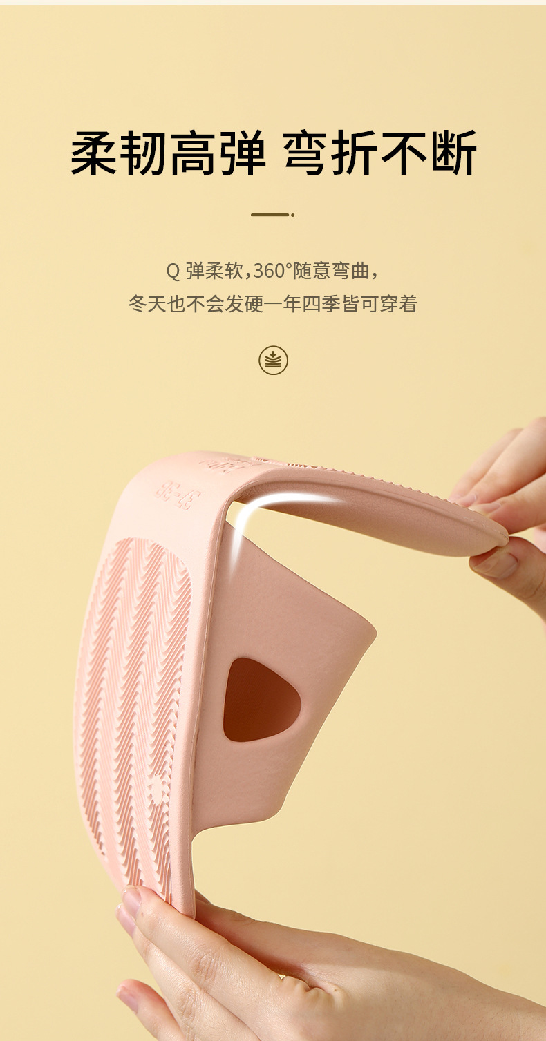 FaSoLa夏季厚底情侣洗澡防滑拖鞋室内软底塑料凉拖鞋居家家用拖鞋详情9