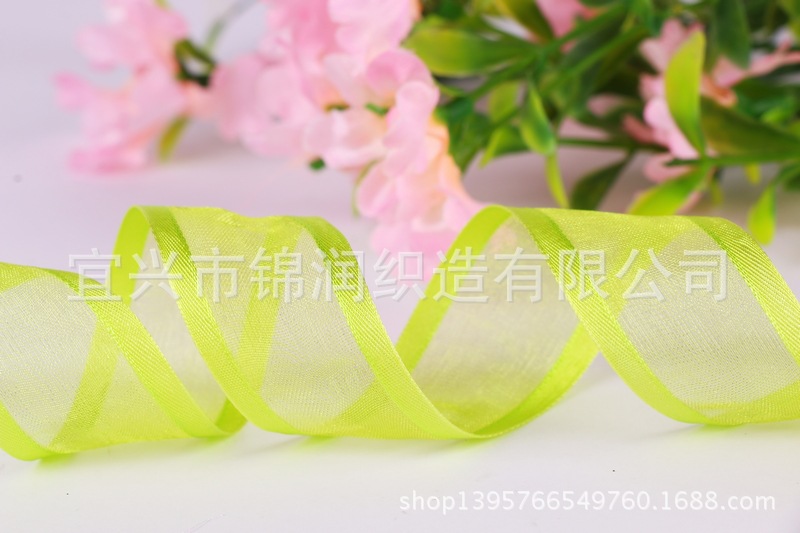 Hair accessory ribbon wide edge gauze ribbon and wide snow gauze ribbon 8 minutes 2.5cm wide edge snow gauze ribbon pic 11