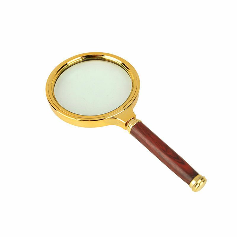Wood grain high-definition magnifying glass, handheld portable magnifying glass, glass lens magnifying glass, reading gift for the elderly pic 7