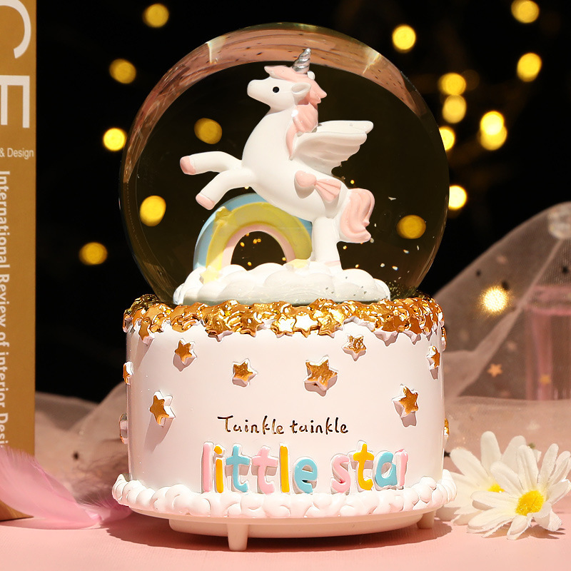 Astronaut Crystal Ball, music box, music box, Snowfall, Mermaid Princess, girls, children, birthday gifts, Christmas pic 15