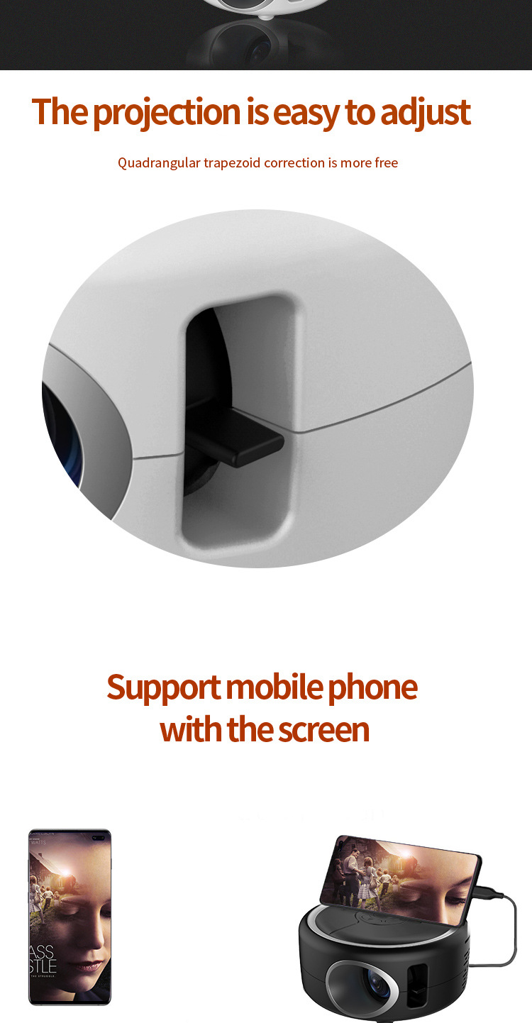 New upgraded portable projector for cross-border e-commerce, mini projector for foreign trade pic 10