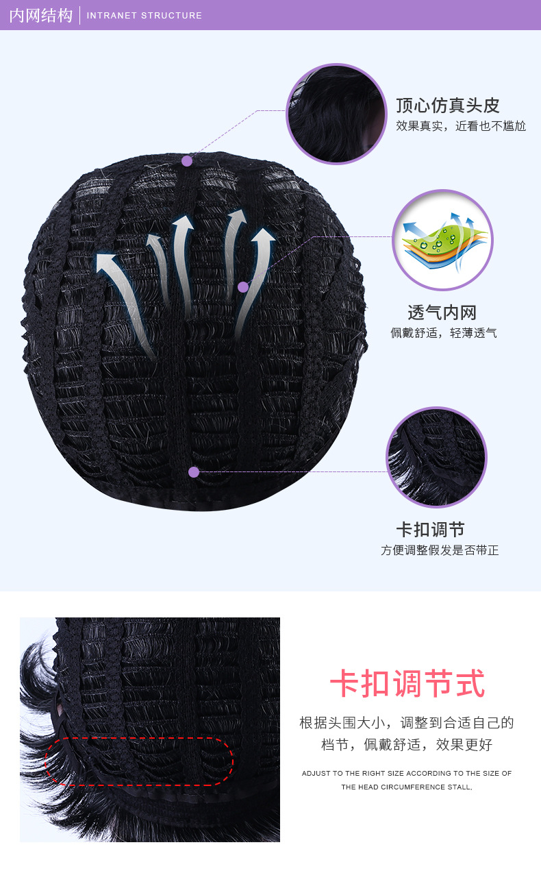 Wholesale of new cross-border European and American wigs for women with short curly hair from a fashionable manufacturer pic 6