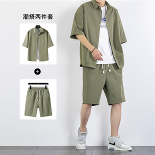 男士夹克2023春秋新款连帽外套男装韩版潮流休闲时尚宽松潮牌衣服详情29