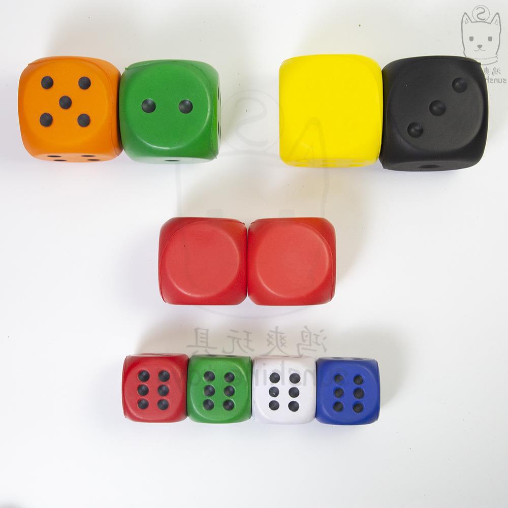 Cross-border factory soft solid dice, pu foam sponge balls, rounded corner squares, large color pieces promotional game handicrafts pic 6