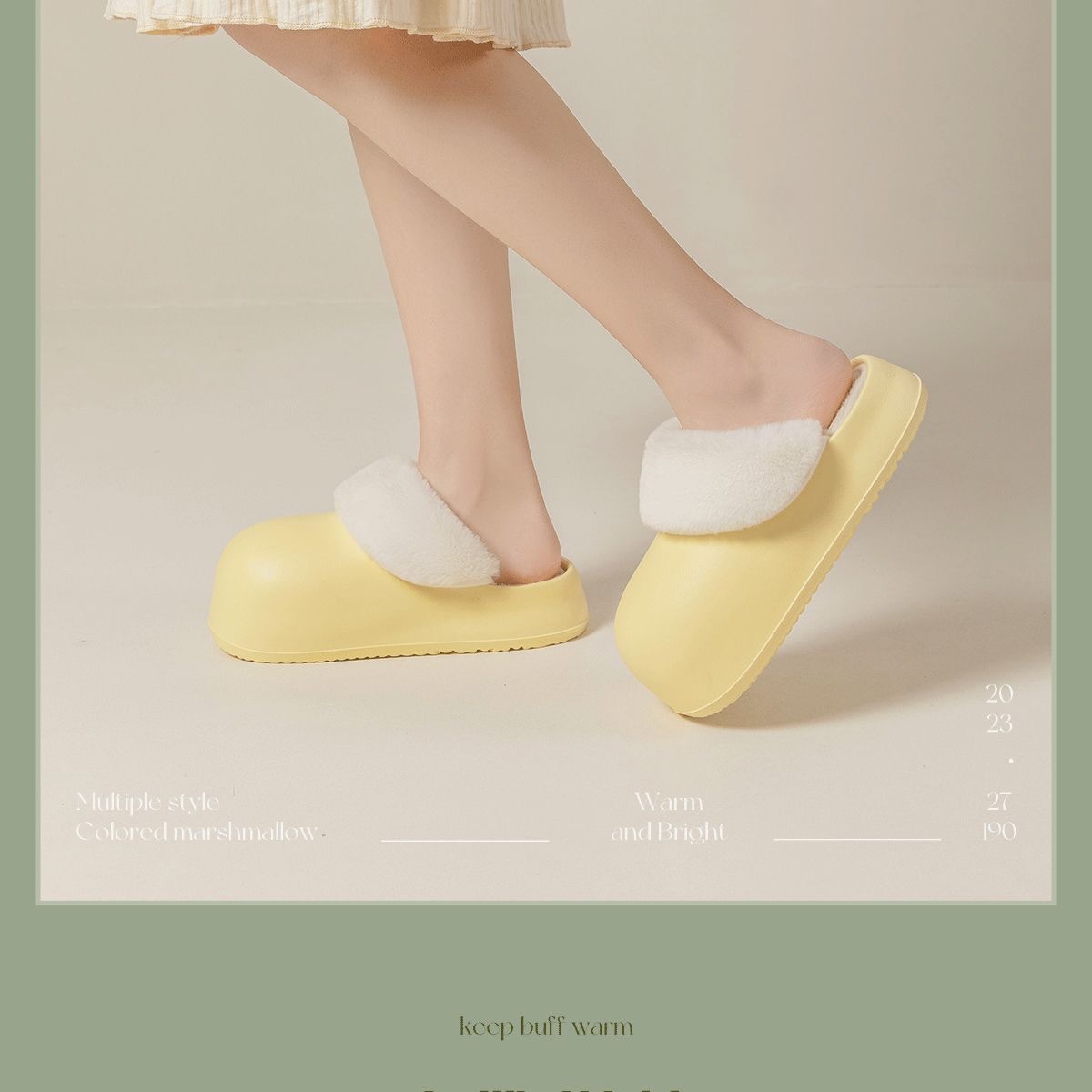 2023新款卡哇伊女款秋冬季棉拖鞋 可拆卸可拆洗 居家用防水保暖厚底 搭配可爱玩具款式详情19