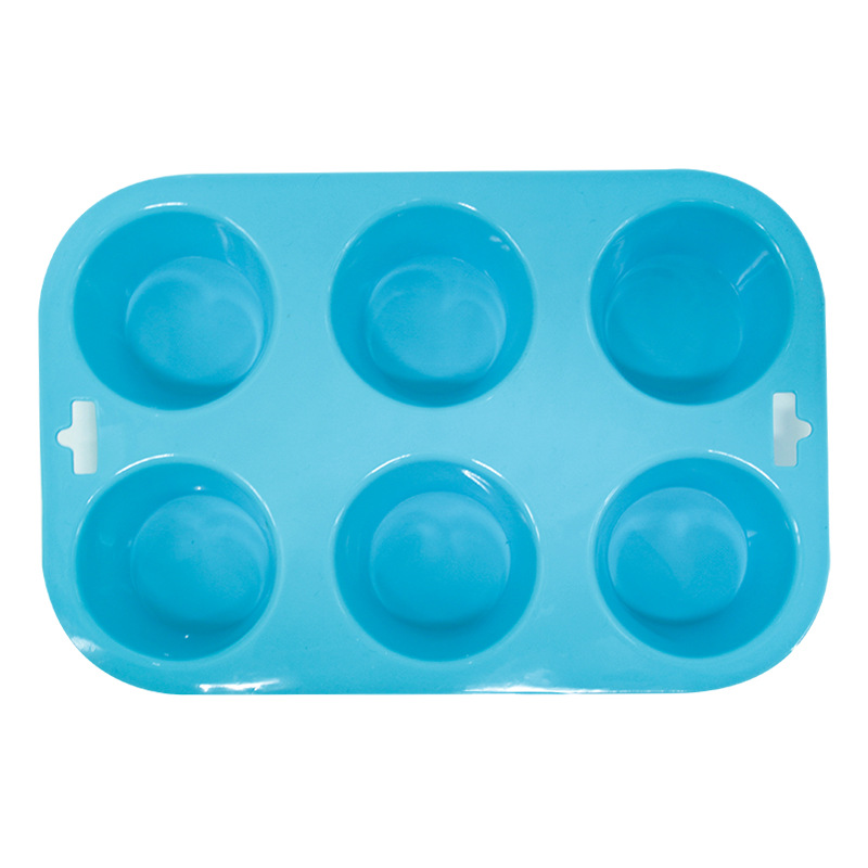 6连蛋糕模具硅胶烘焙模具 圆形蛋挞模 耐高温易脱模DIY芝士慕斯模详情11