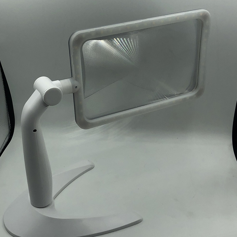 New desktop handheld 48-light three-level adjustable white warm light USB plug-in reading magnifying glass for the elderly to read newspapers pic 20