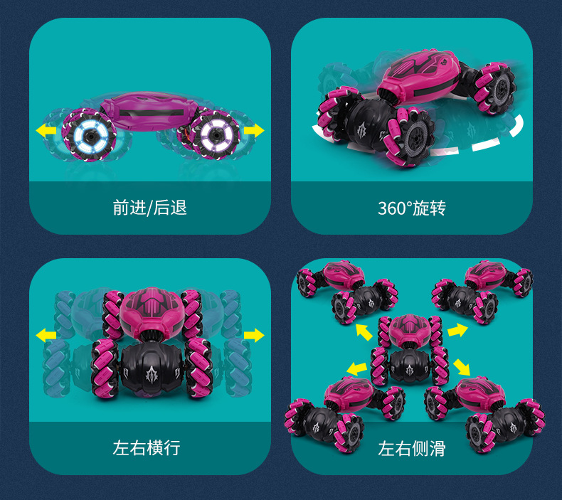 遥控扭变特技车手势感应可充电2.4G无线遥控车 城暮人垩展尽详情9