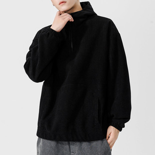 鲲海鹏云基础长袖T恤男秋冬宽松圆领内搭上衣潮流休闲男士打底衫详情1