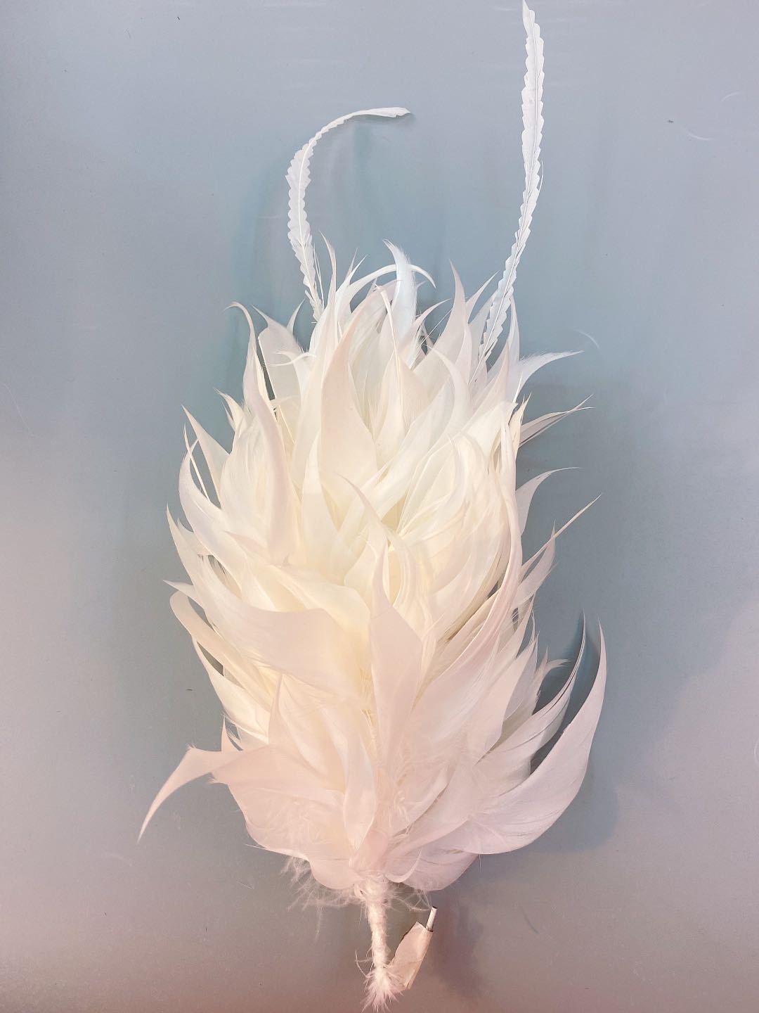 Factory clearance sale of feather wire flower diy clothing, props, hats, accessories, 30cm colorful feather corsages pic 29