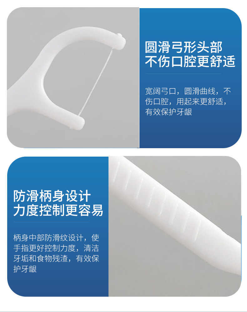 牙线50支盒装便携式厂家清洁牙齿家用牙签超细不伤牙龈批发牙线棒详情7
