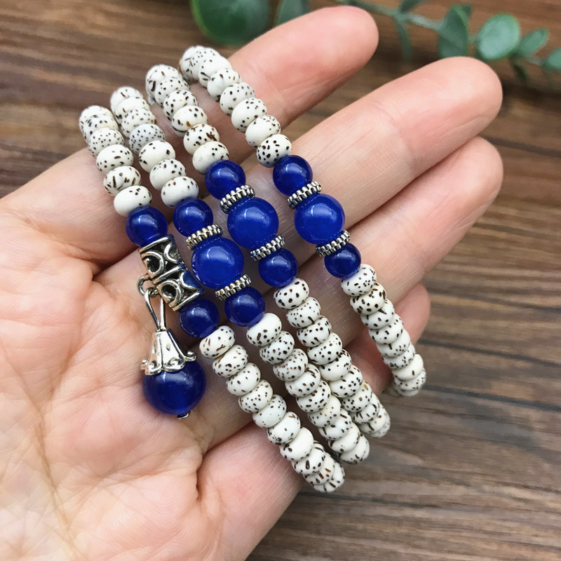 Hainan Mini Star and Moon Bodhi Bead Bead Bracelet 3*5 dry-ground high-density multi-circle Bodhi seed cultural Play bracelet accessory pic 21