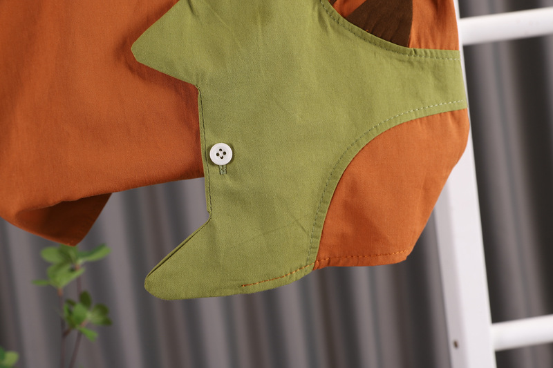 男童夏季短袖衬衫套装1-5岁男宝宝新款卡通开衫女童夏装儿童衣服详情7