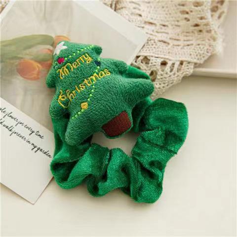 Christmas headwear: Plush elk large intestine hair band, cute deer meatball hair rope, holiday decoration props, hair accessories pic 5