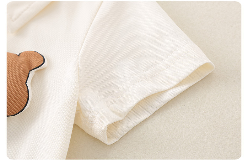 婴儿衣服夏季薄款a类纯棉男宝宝短袖连体衣小熊哈衣爬服代发详情24