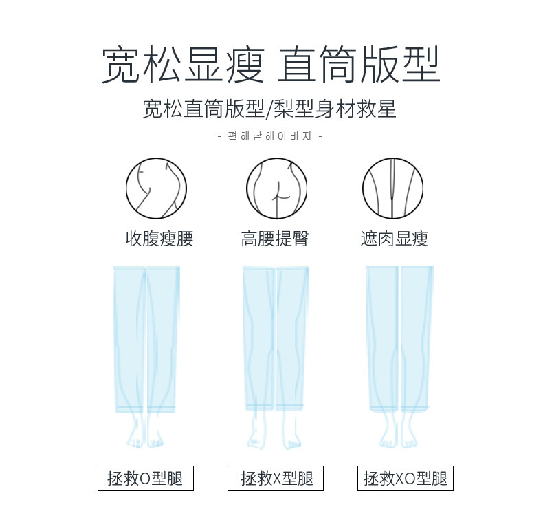 女夏季新款天丝牛仔裤超软小个子梨形身材高腰直筒塑腿冰丝阔腿裤详情24