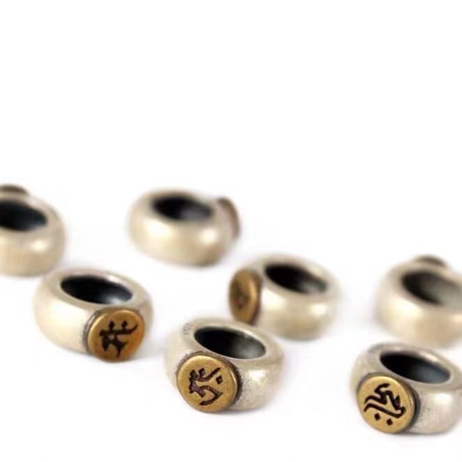 925银心咒配饰十二生肖守护神本命佛梵文隔珠diy手链珠详情18