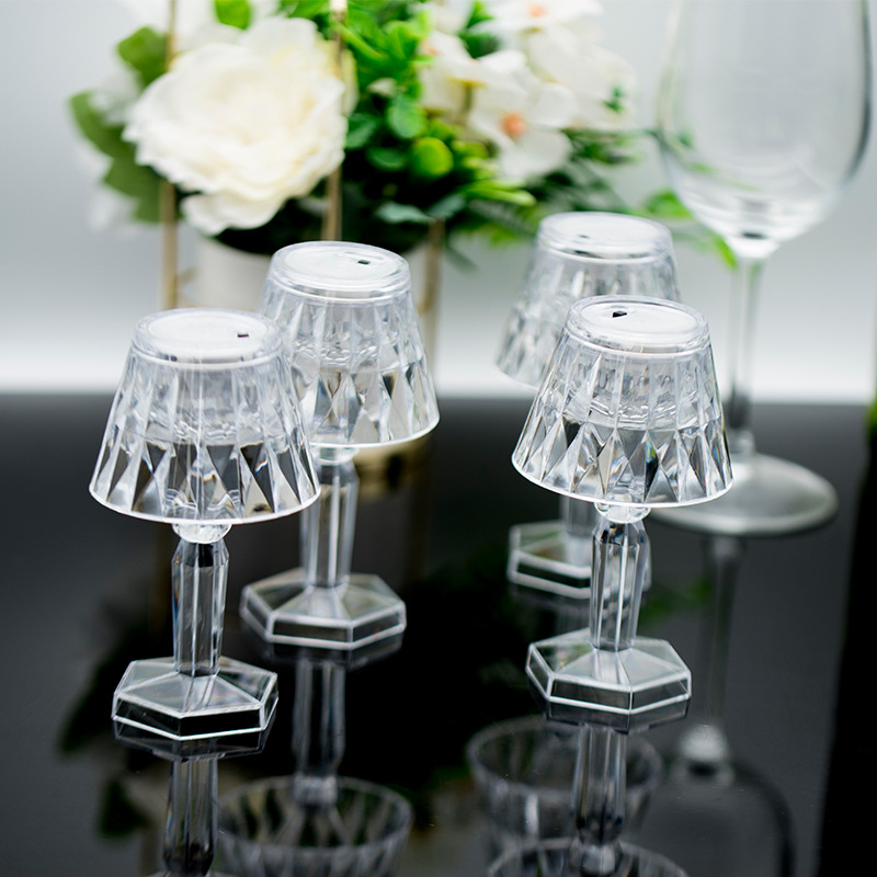 LED electronic night light, diamond crystal table lamp, bedside pic 3