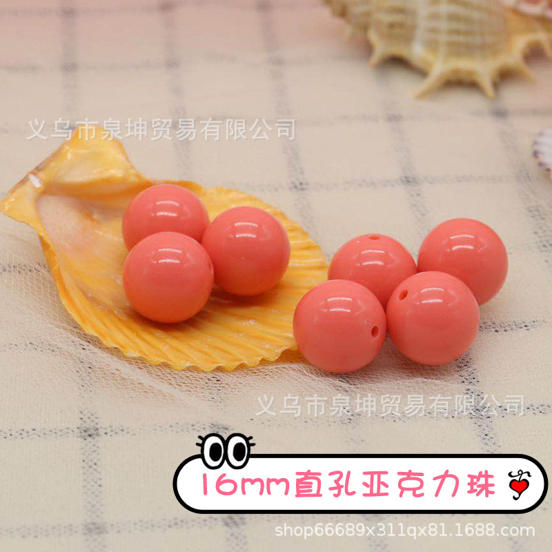 Factory direct sales of Korean-style acrylic candies, colored transparent round beads, loose beads, mobile phone lanyards, hair accessories, DIY accessories pic 2