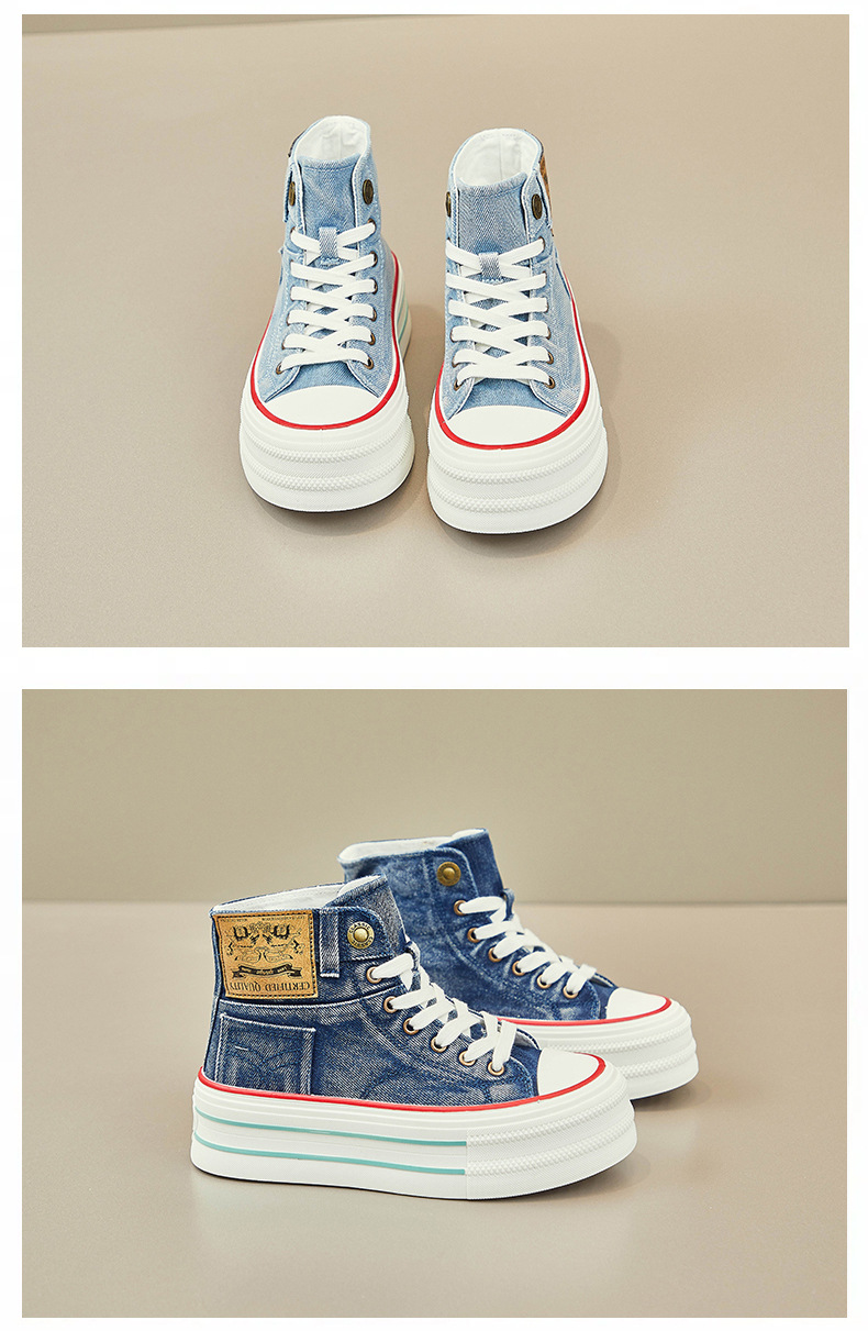 ins潮韩版高帮帆布鞋女2024秋季新款学生跑步休闲鞋板鞋增高BR616详情22