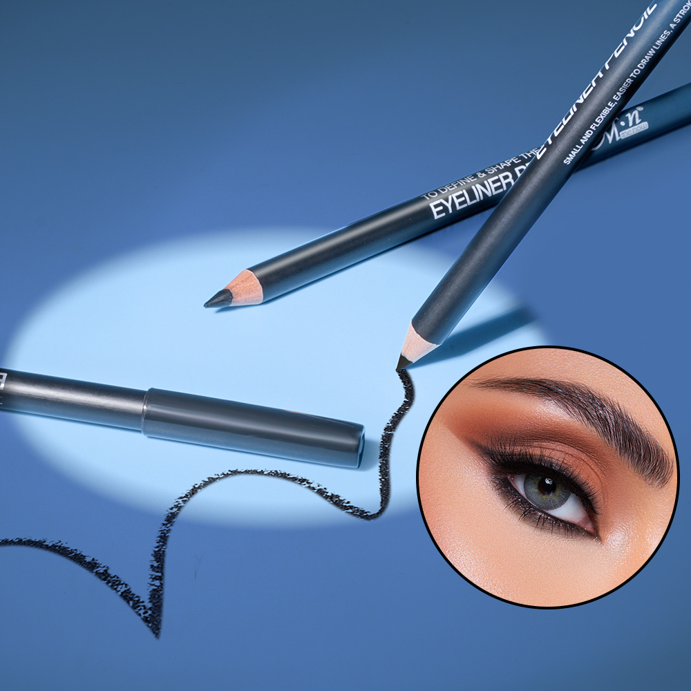 Menow wooden eyeliner pen is easy to color without smudging, long-lasting, waterproof, pencil-style, a cross-border bestseller for beginners pic 12