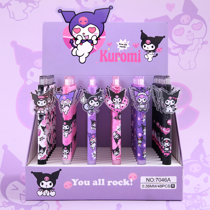 Sanrio glow spinner pen alto nivel de apariencia pluma de luz de alivio de presión pluma de regalo de dibujos animados lindo pluma de alivio de presión estudiante papelería pic 8