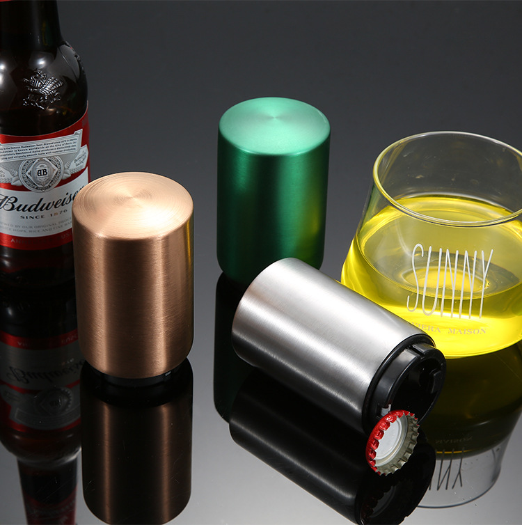 跨境自动开瓶器无痕按压金属高档酒起子创意不锈钢啤酒开瓶器礼品详情25