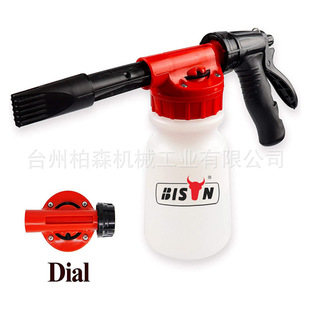 柏森泡沫喷壶洗车工具 洗车水枪低压泡沫壶 金属铜洗车双管泡沫枪详情6