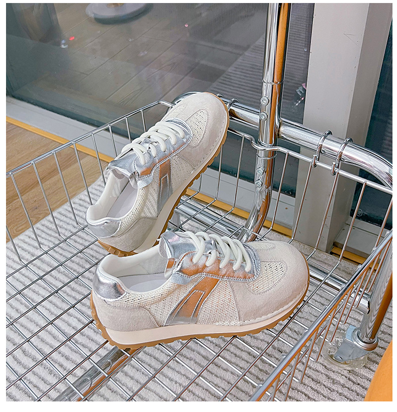 真皮阿甘鞋女2024秋季新款平底运动德训鞋女休闲小白鞋女百搭女鞋详情44